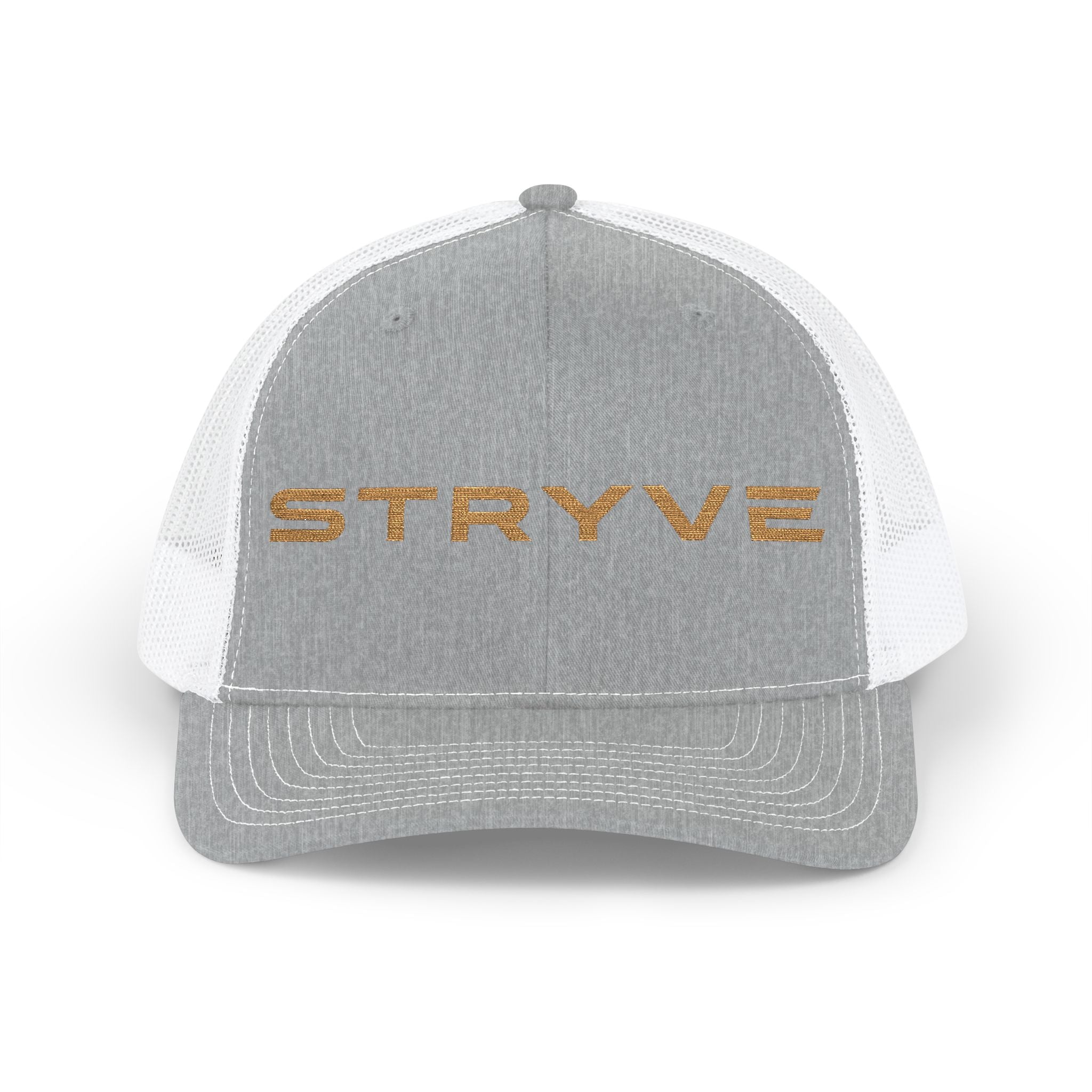 Stryve Gold Logo Snapback Trucker Cap