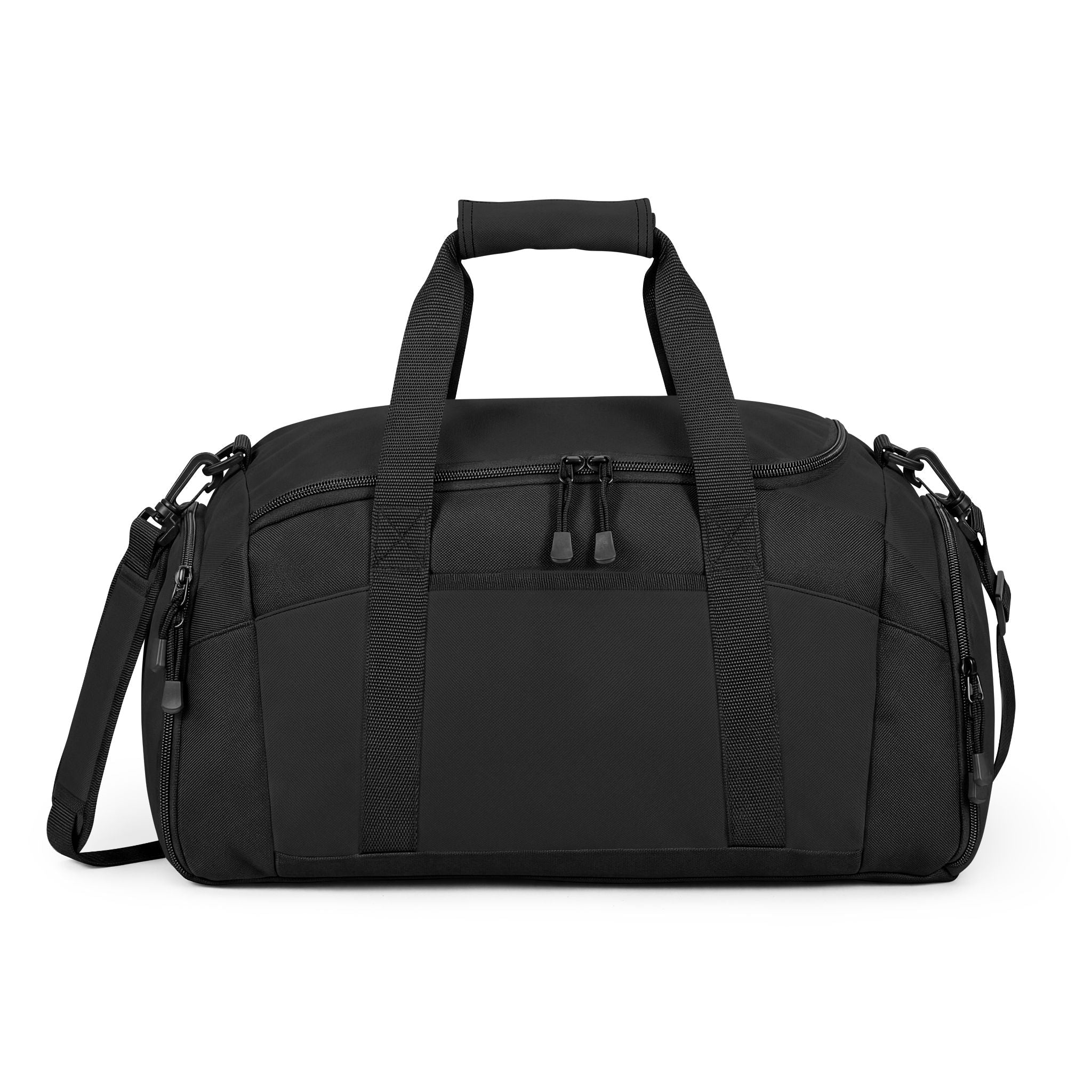 Strive Logo Gym Bag — Durable Black Workout Duffle with Shoulder Strap