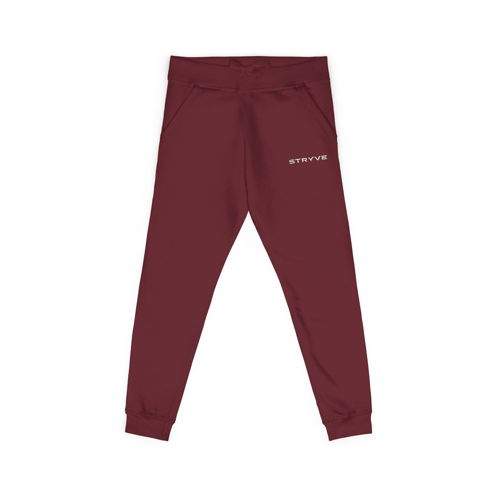 Embroidered Fleece Sweatpants — Minimal White Cozy Joggers