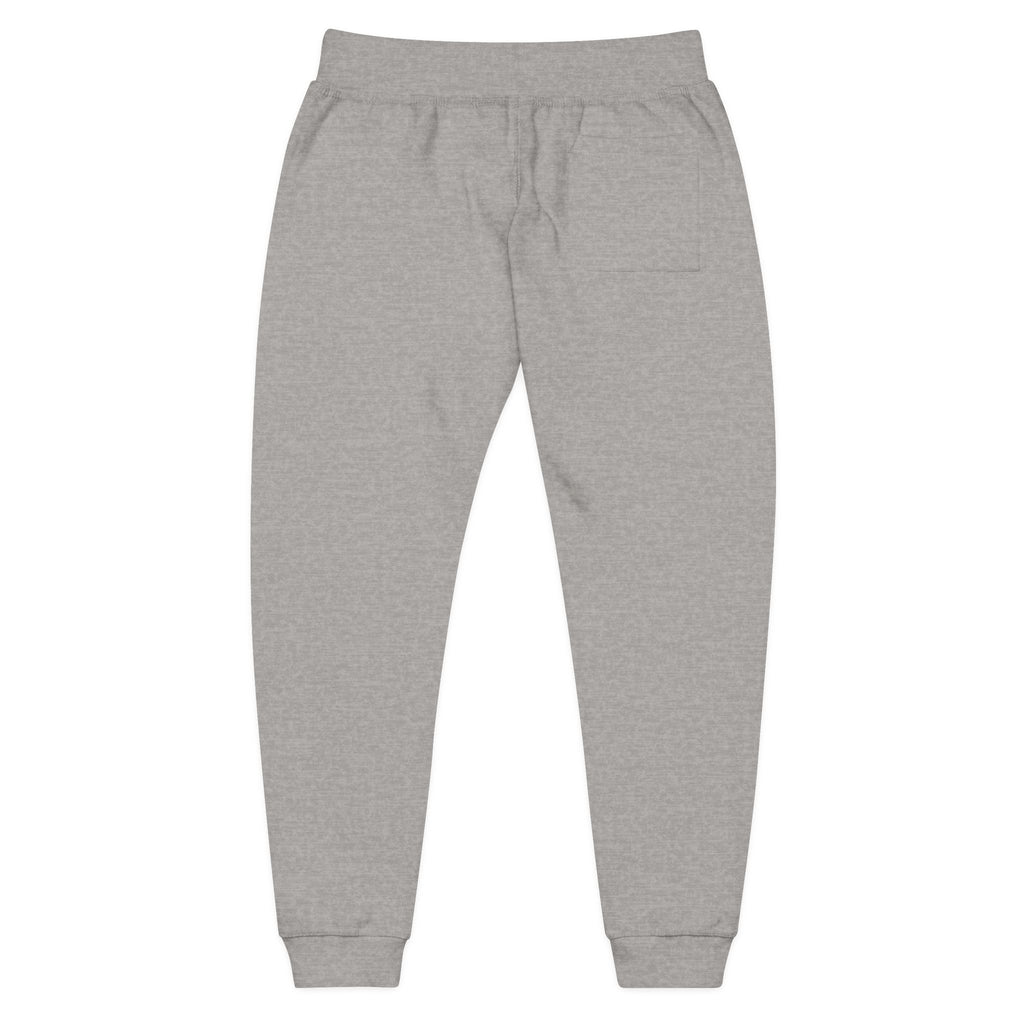 Embroidered Fleece Sweatpants — Minimal White Cozy Joggers