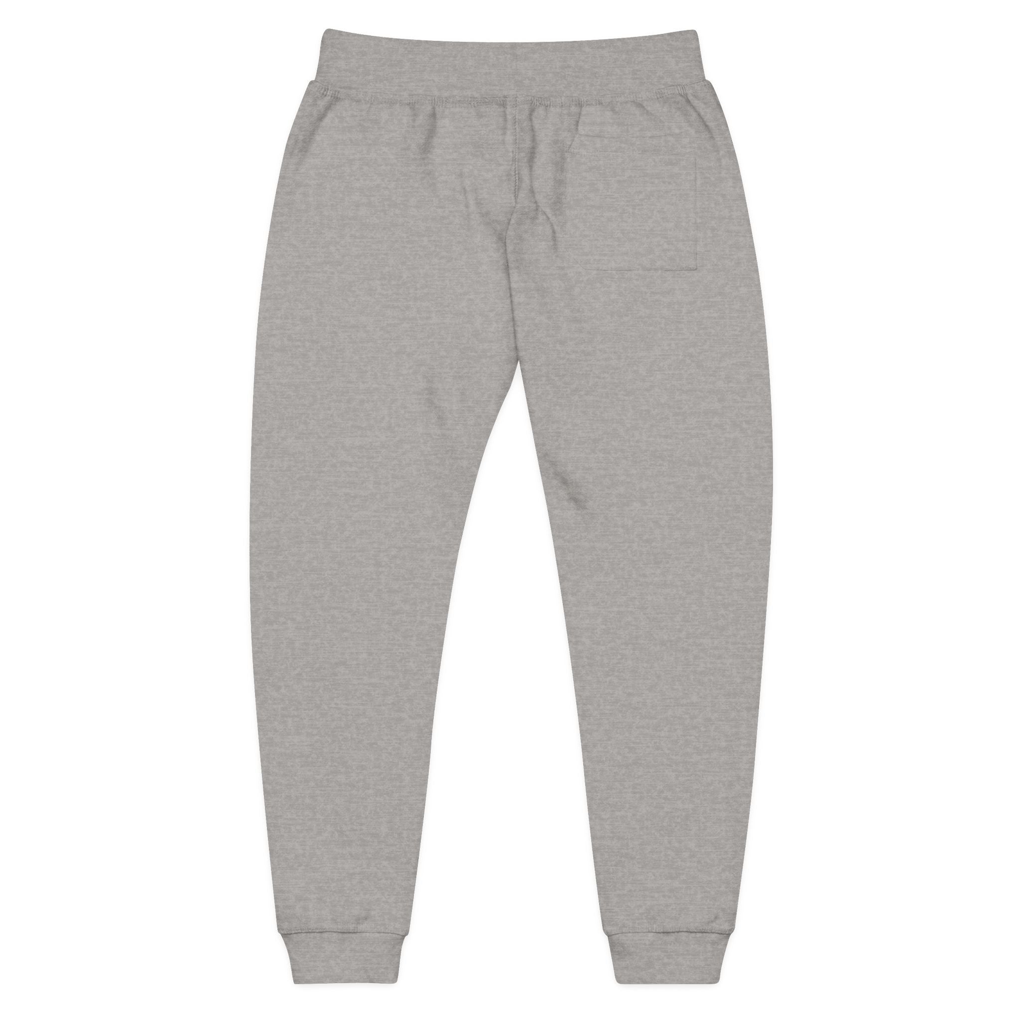 Embroidered Fleece Sweatpants — Minimal White Cozy Joggers