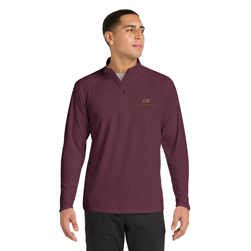 Embroidered Quarter-Zip Pullover — Men's Sport-Wick Stretch