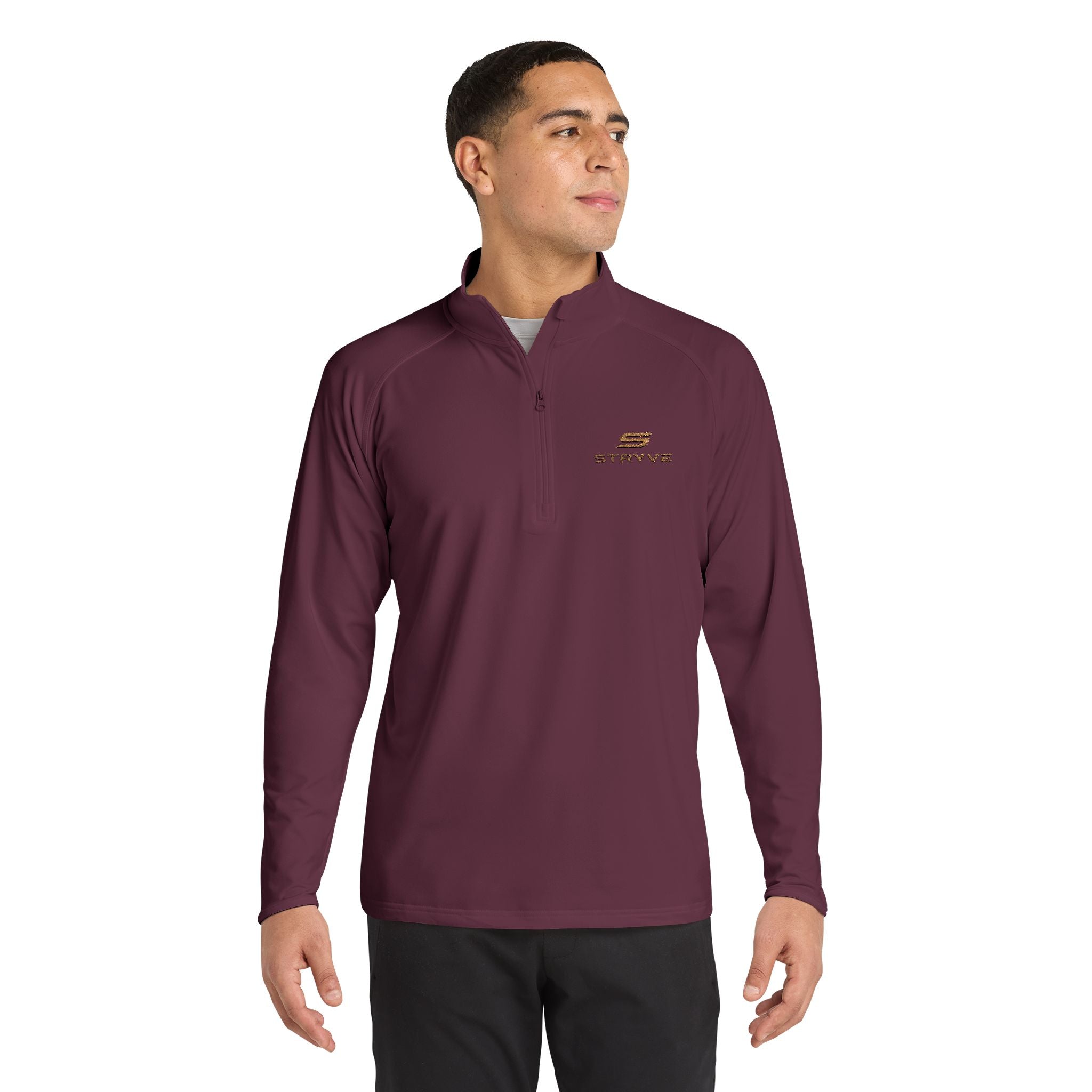 Embroidered Quarter-Zip Pullover — Men's Sport-Wick Stretch