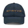 Distressed Embroidered 'STRYVE' Dad Hat — Vintage Washed Baseball Cap