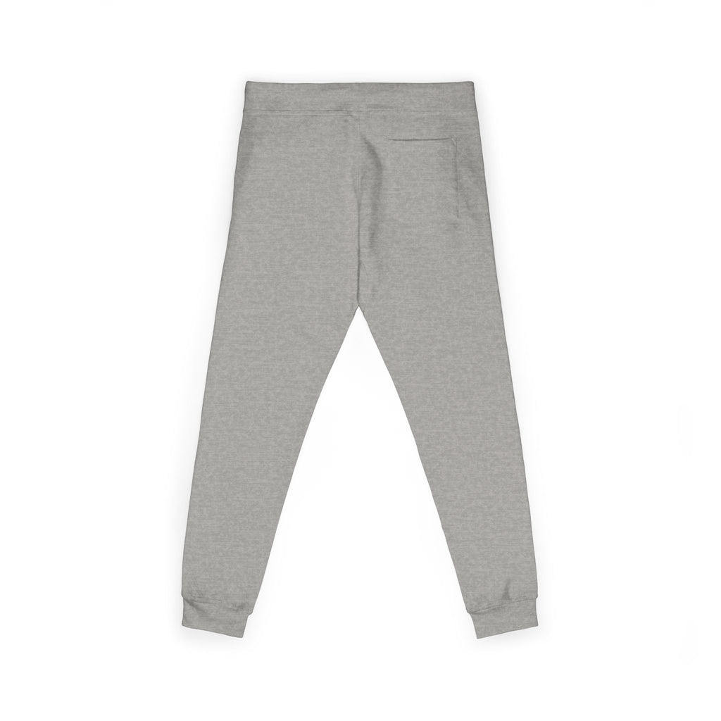 Embroidered Fleece Sweatpants — Minimal White Cozy Joggers
