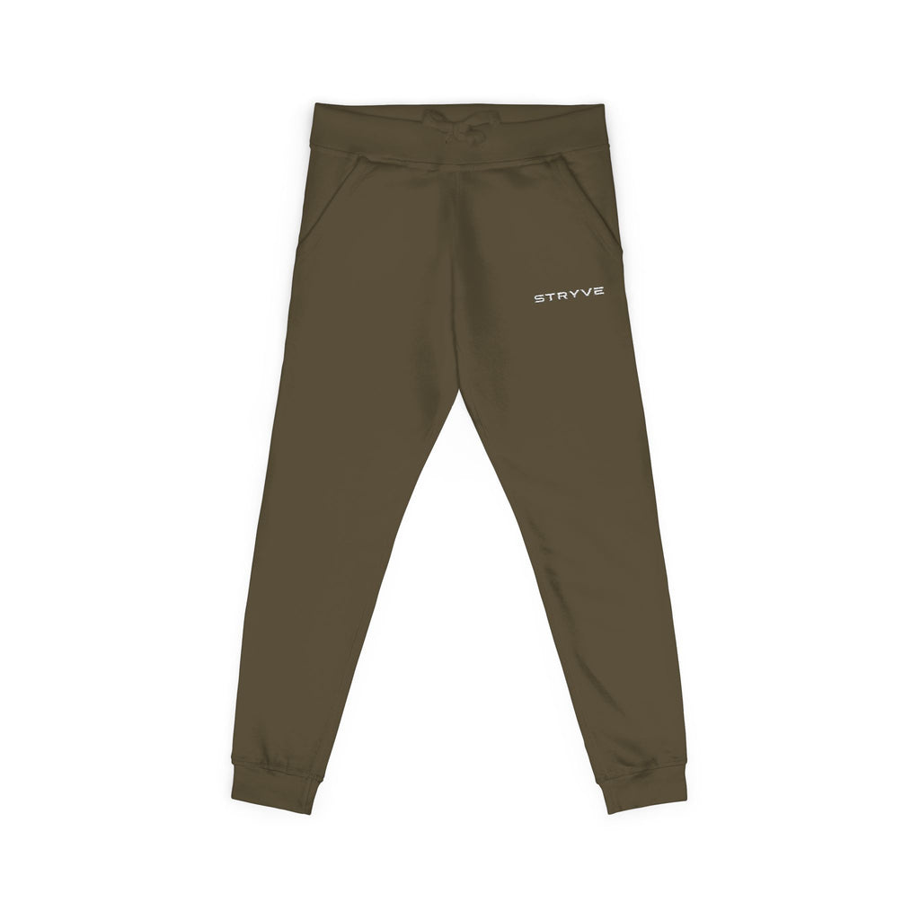 Embroidered Fleece Sweatpants — Minimal White Cozy Joggers
