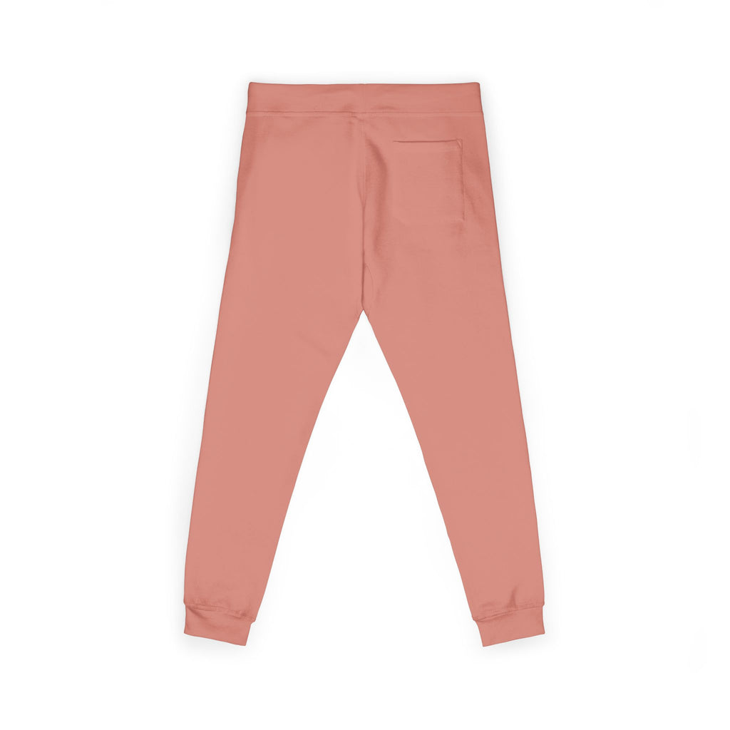 Embroidered Fleece Sweatpants — Minimal White Cozy Joggers