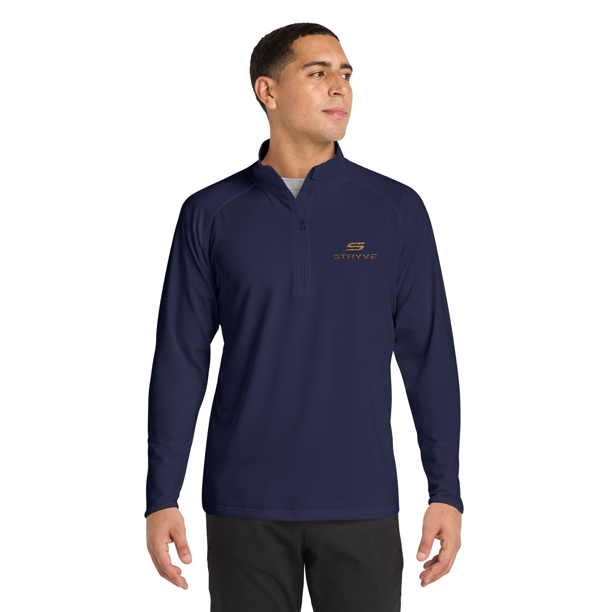 Embroidered Quarter-Zip Pullover — Men's Sport-Wick Stretch