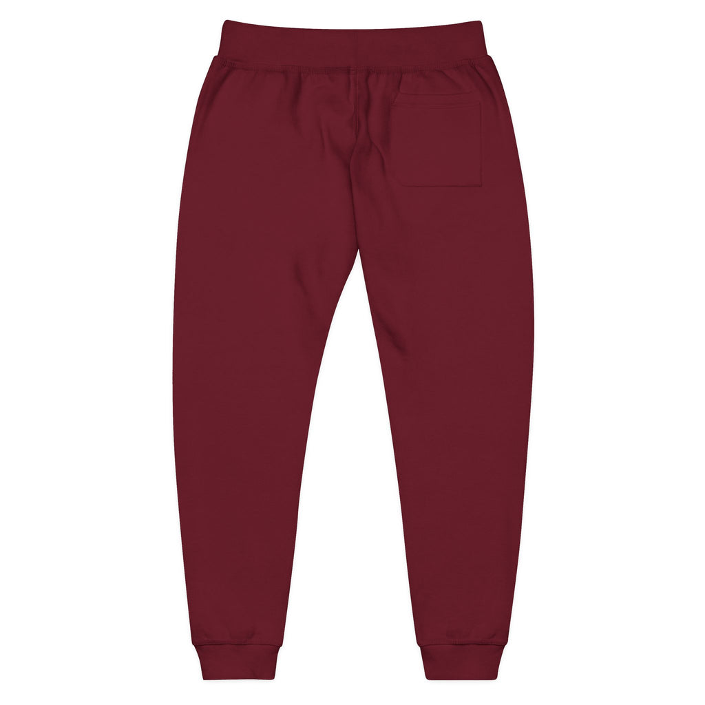 Embroidered Fleece Sweatpants — Minimal White Cozy Joggers
