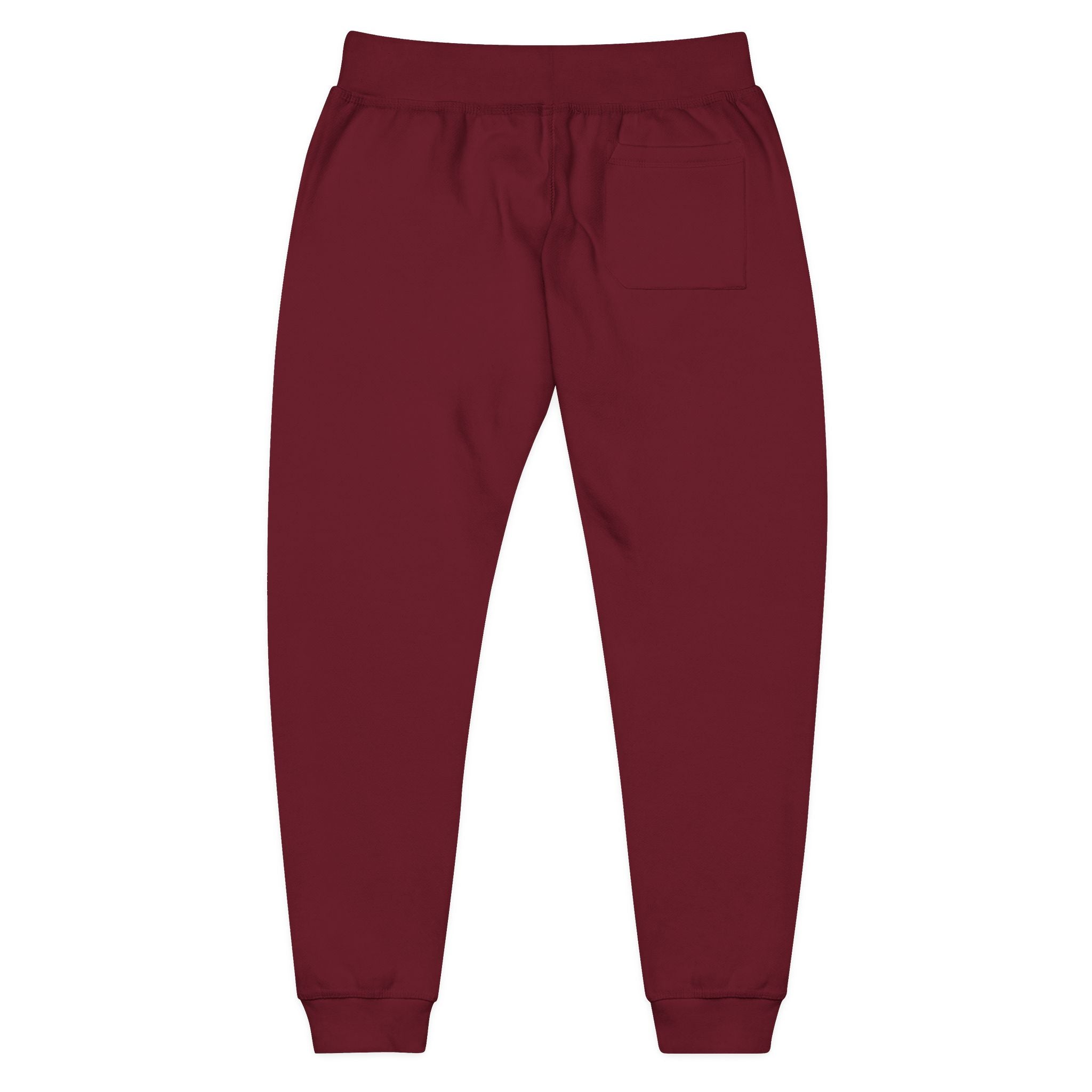 Embroidered Fleece Sweatpants — Minimal White Cozy Joggers