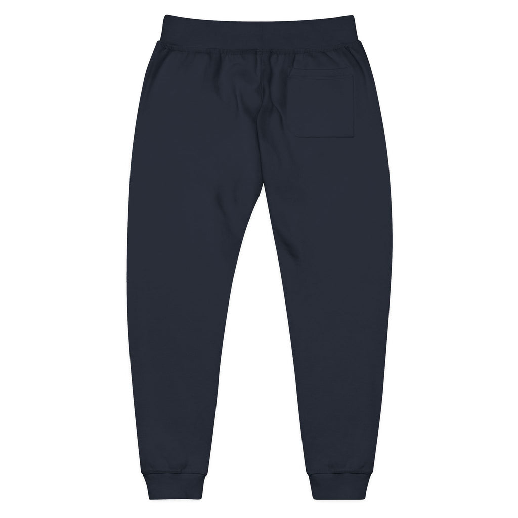 Embroidered Fleece Sweatpants — Minimal White Cozy Joggers