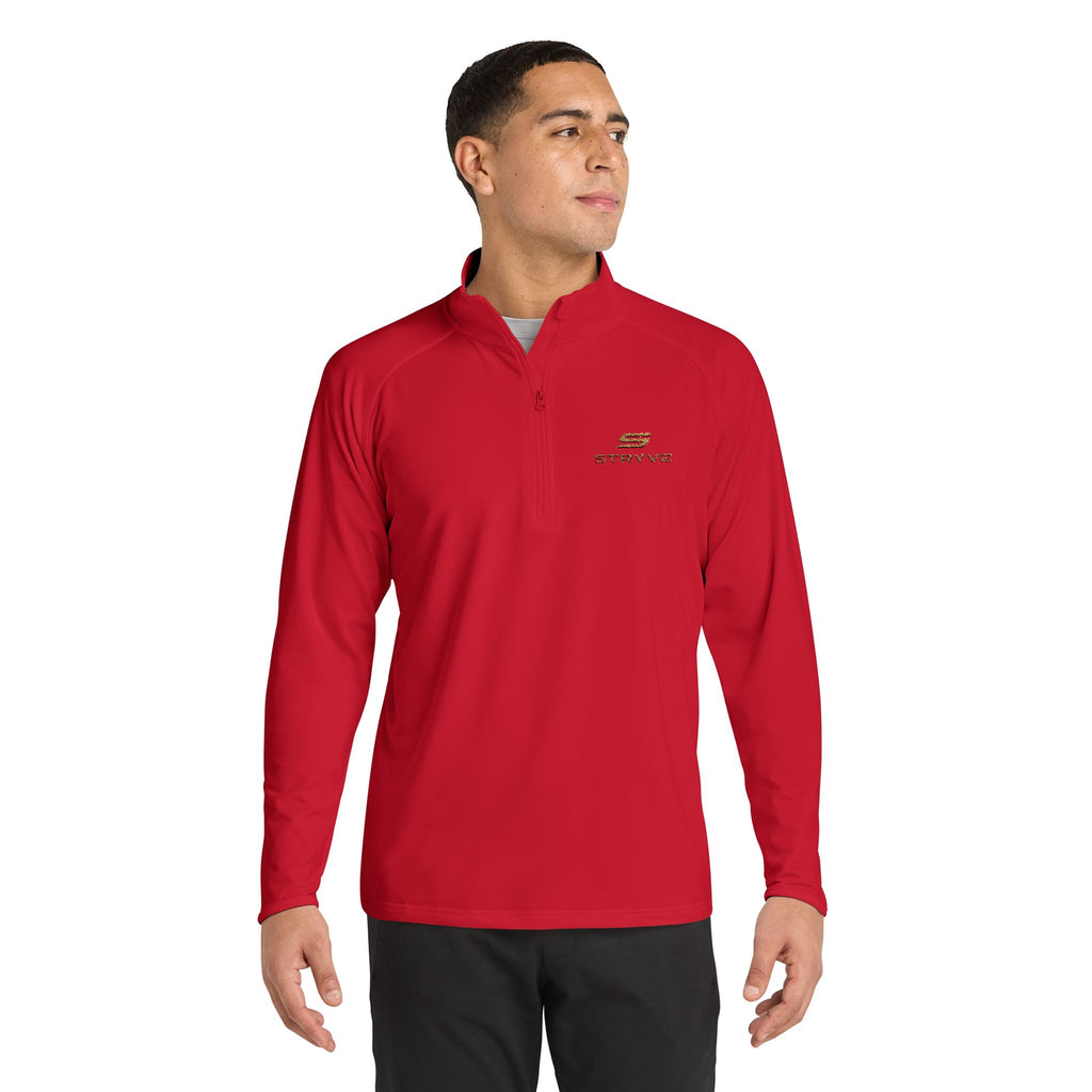 Embroidered Quarter-Zip Pullover — Men's Sport-Wick Stretch