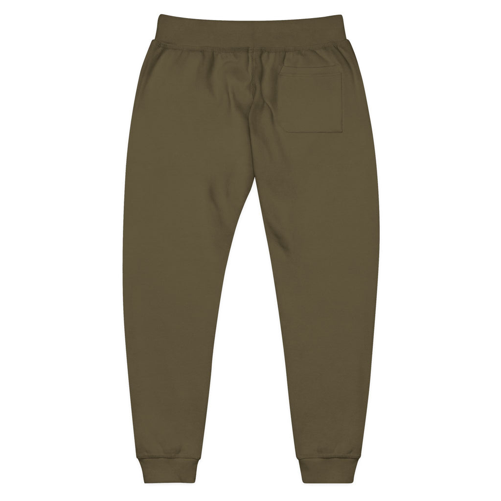 Embroidered Fleece Sweatpants — Minimal White Cozy Joggers