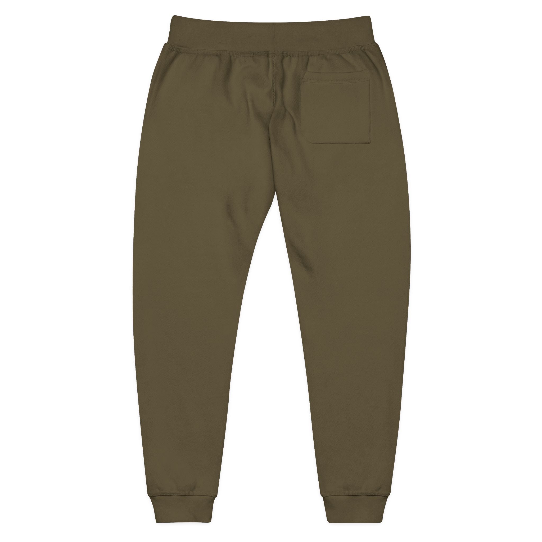 Embroidered Fleece Sweatpants — Minimal White Cozy Joggers