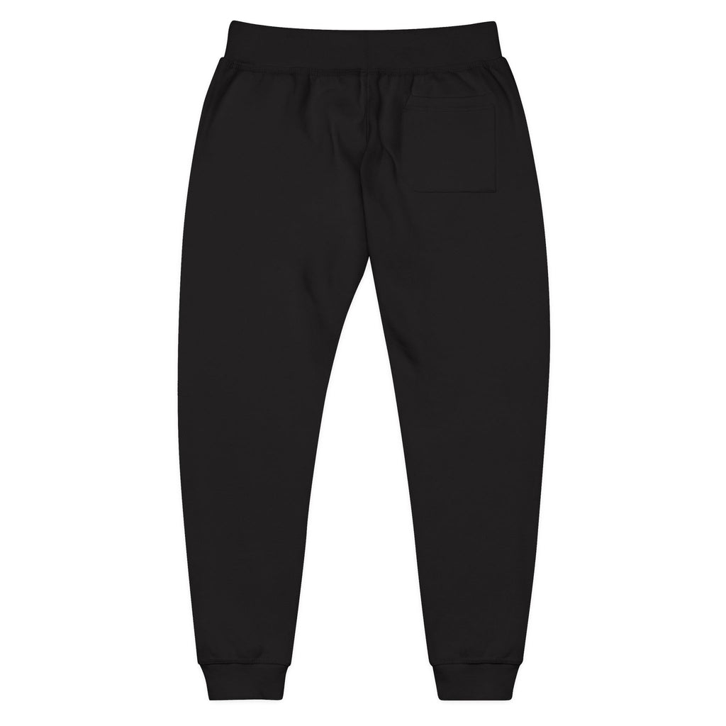 Embroidered Fleece Sweatpants — Minimal White Cozy Joggers