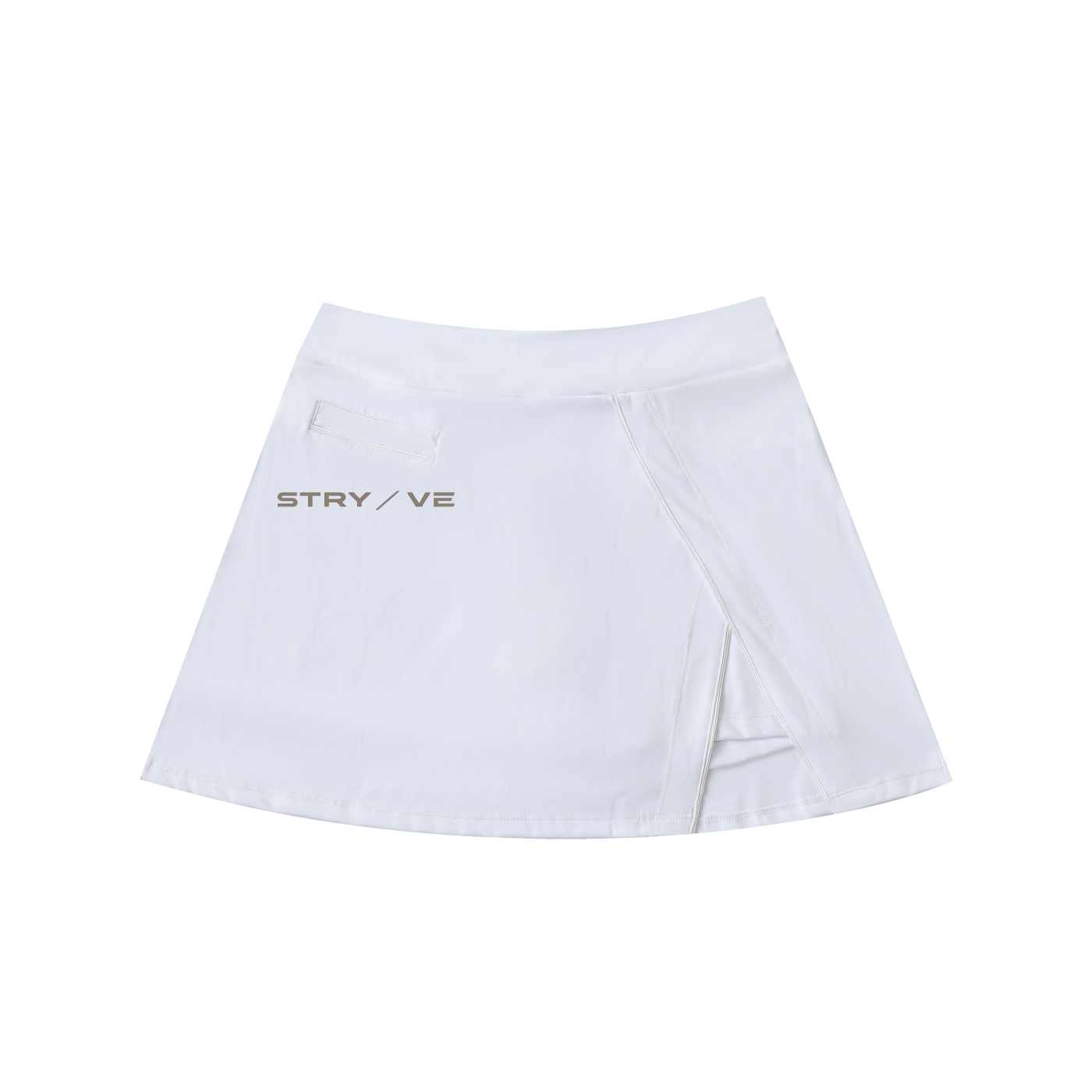 High-Waist Pocketed A-Line Skirt