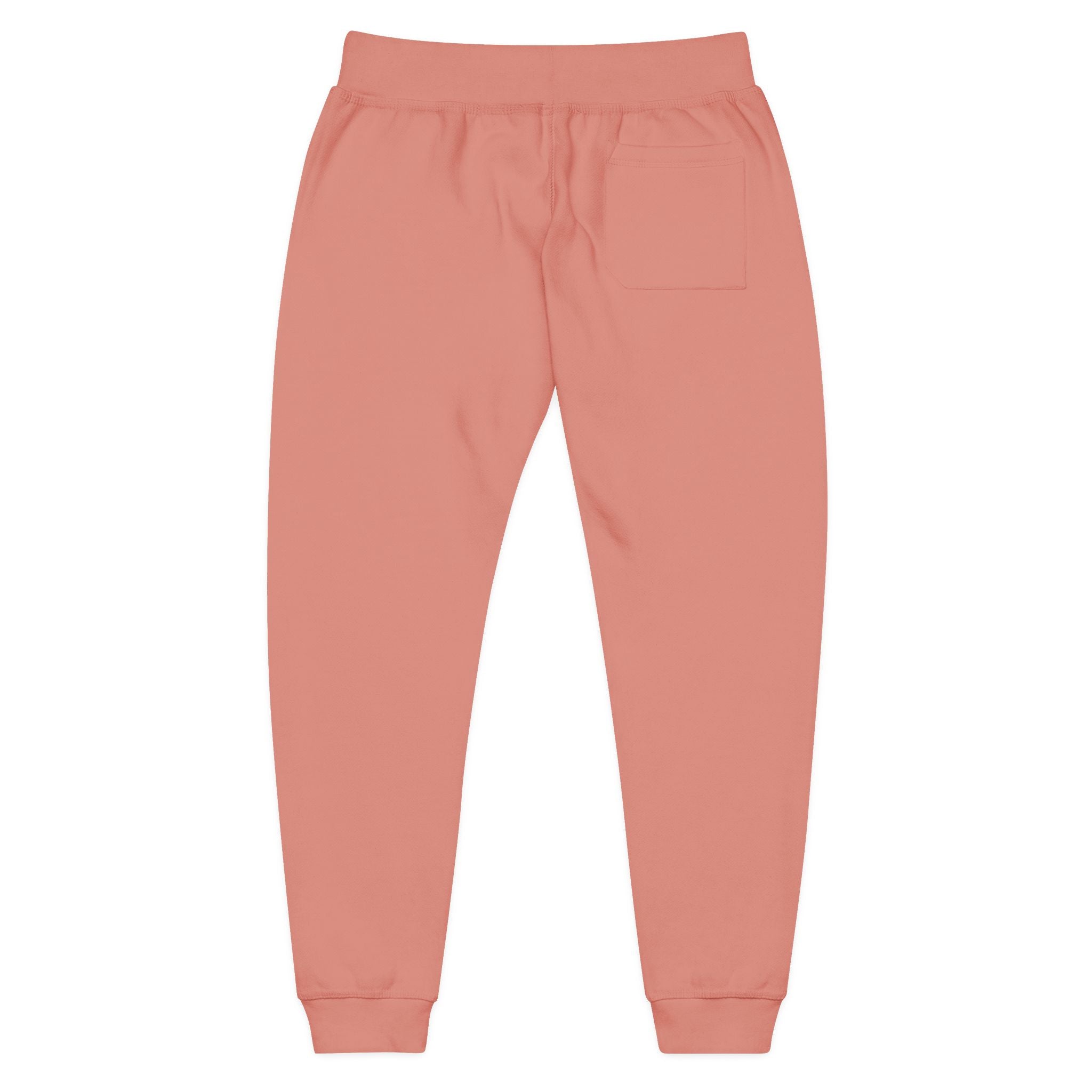 Embroidered Fleece Sweatpants — Minimal White Cozy Joggers
