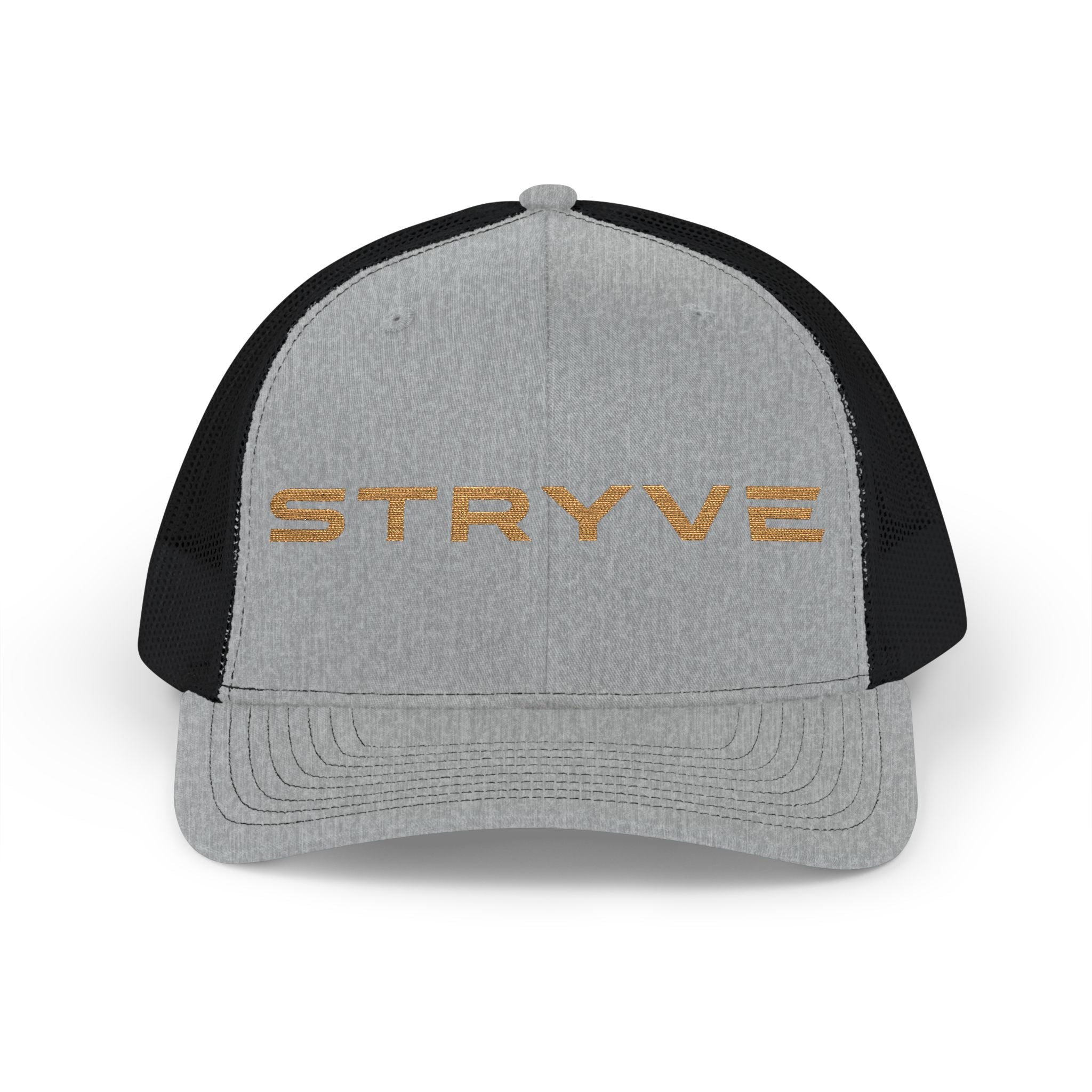 Stryve Gold Logo Snapback Trucker Cap