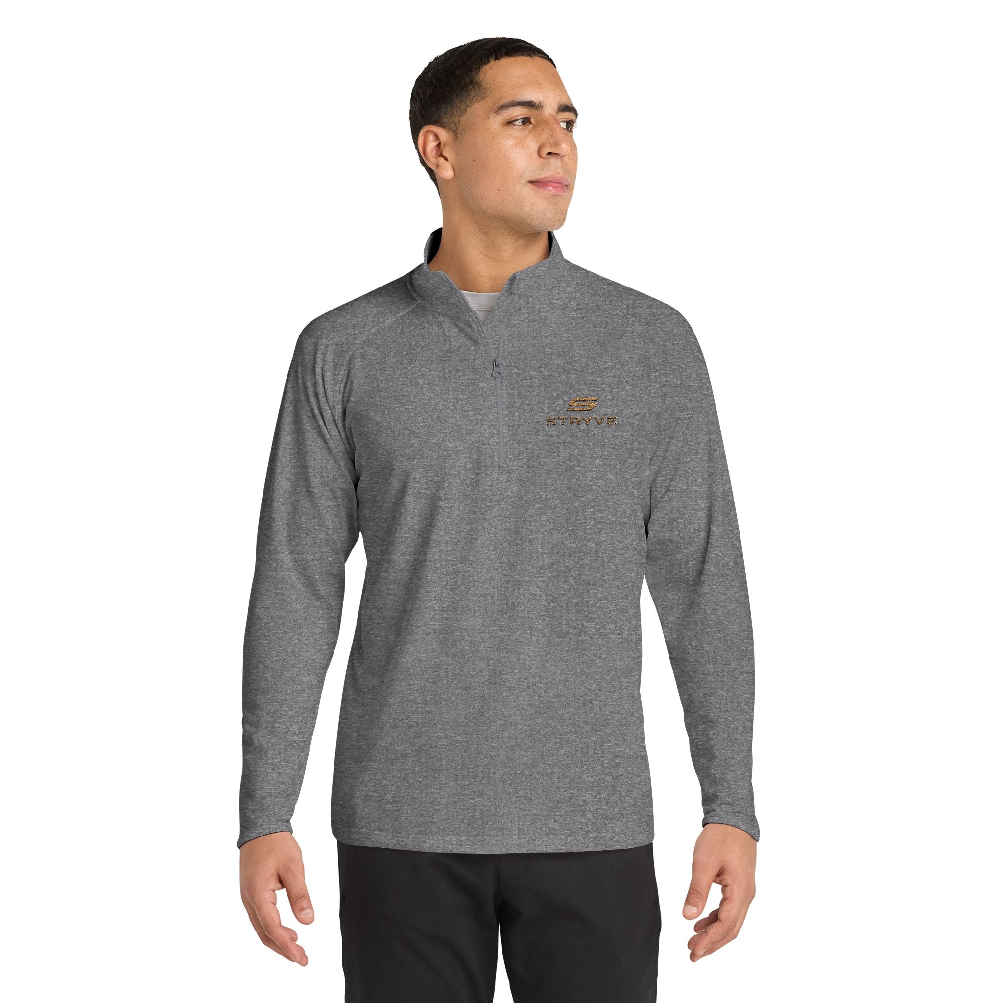 Embroidered Quarter-Zip Pullover — Men's Sport-Wick Stretch