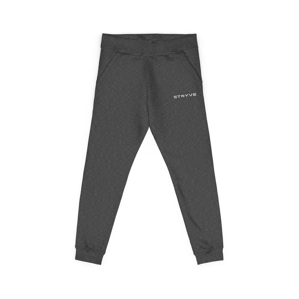 Embroidered Fleece Sweatpants — Minimal White Cozy Joggers