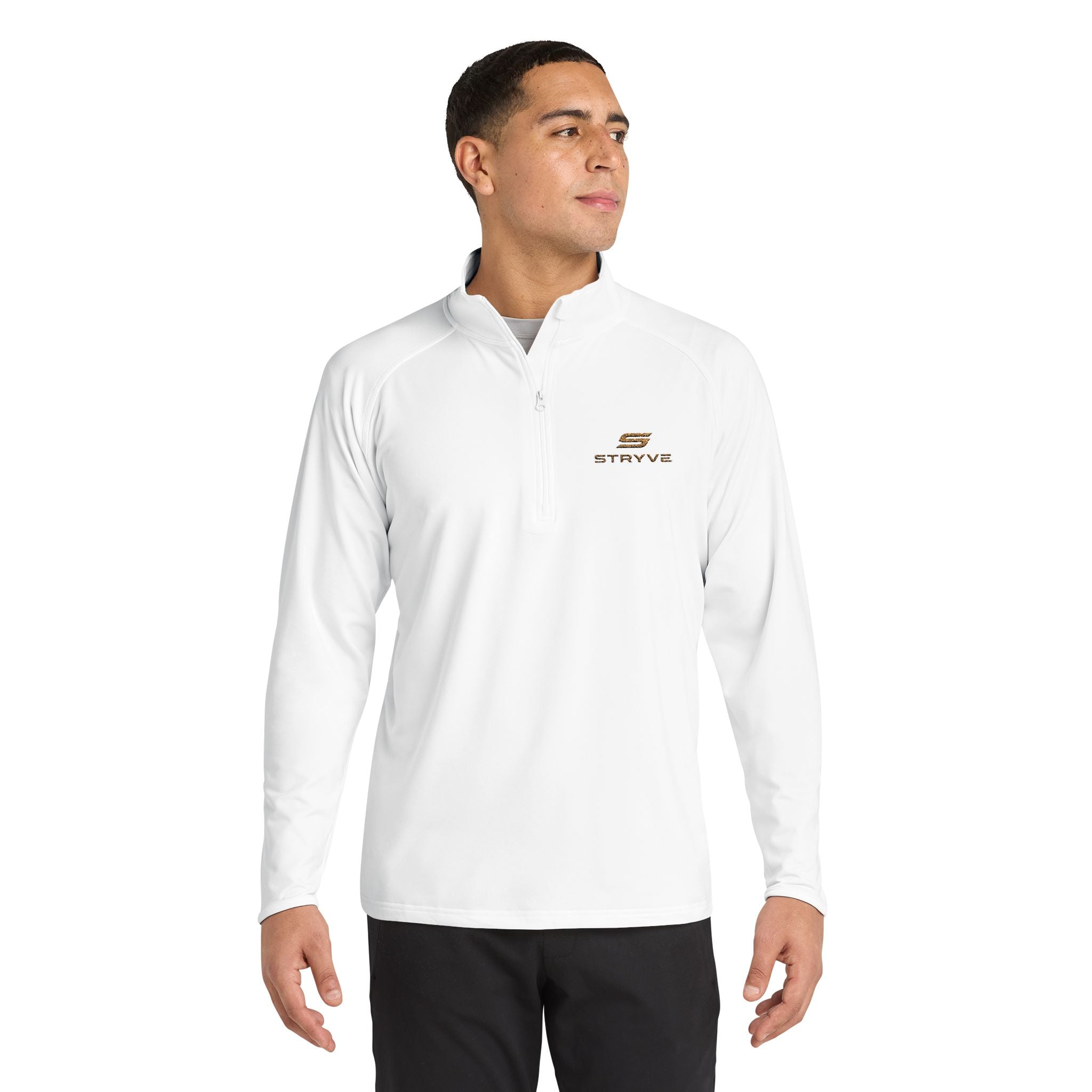 Embroidered Quarter-Zip Pullover — Men's Sport-Wick Stretch