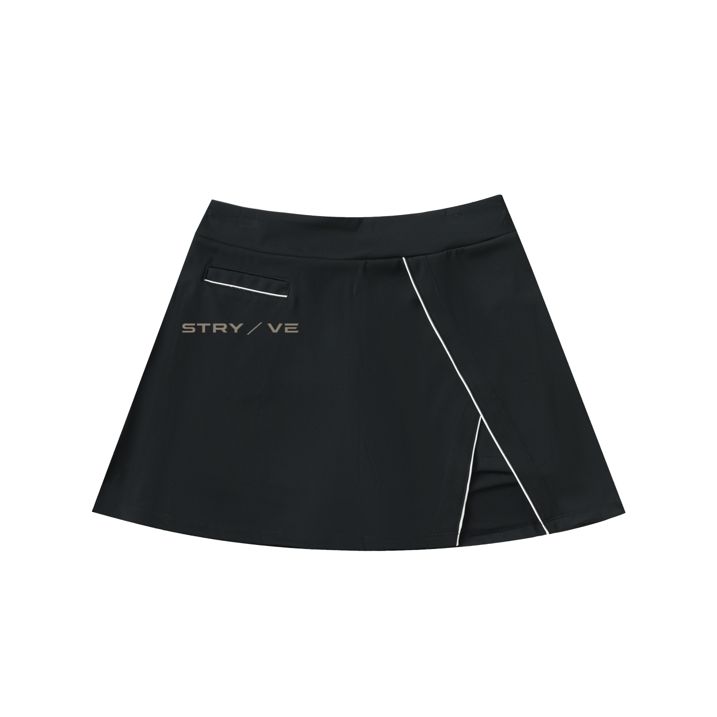 High-Waist Pocketed A-Line Skirt