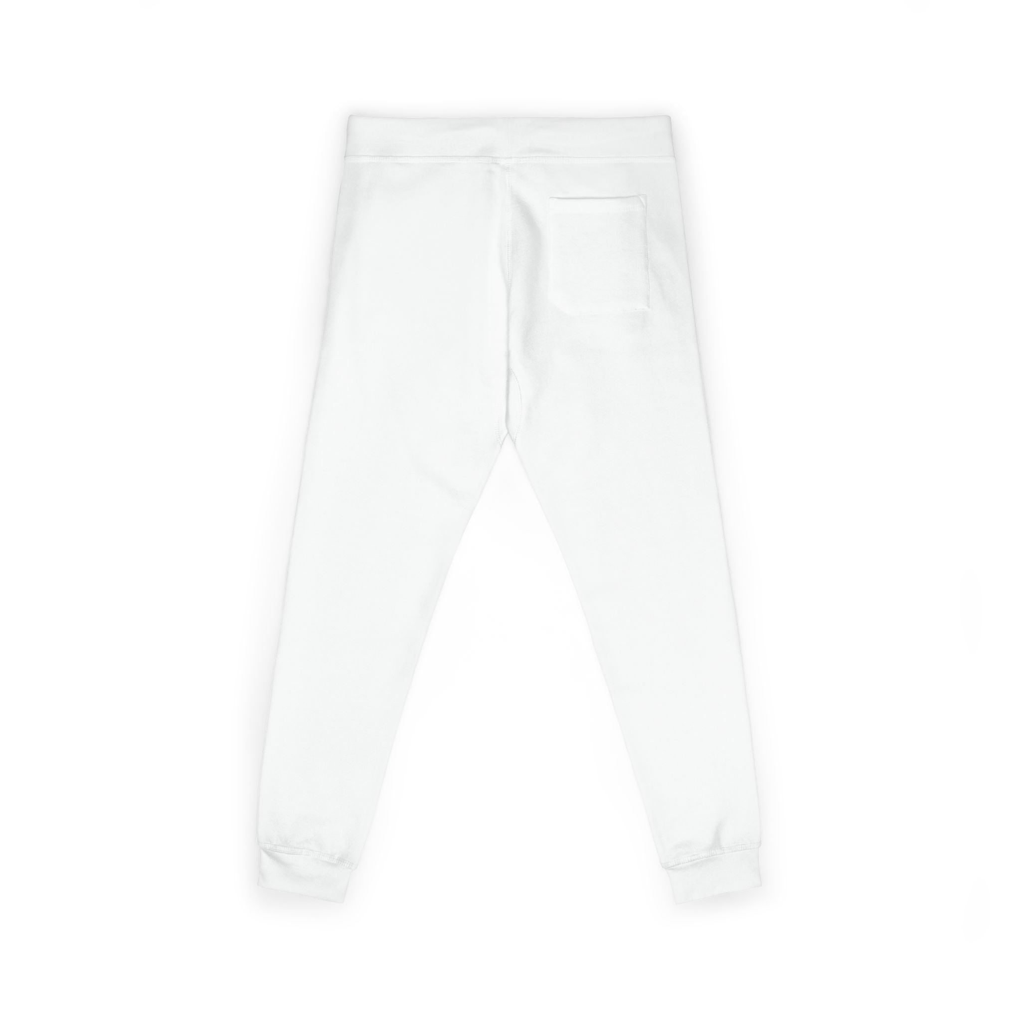 Embroidered Fleece Sweatpants — Minimal White Cozy Joggers