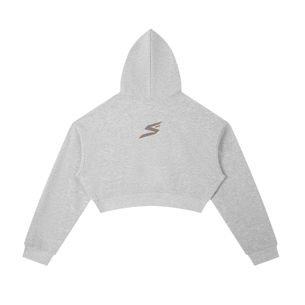 Essential Cropped Zip-Up Hoodie